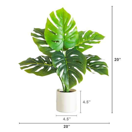 20in. Artificial Swiss Monstera Plant